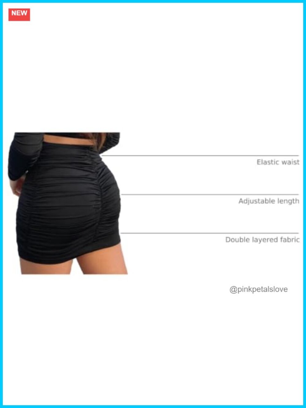 Women's High Waist Bodycon Mini Skirt Stretchy Ruched Tummy Control Party Club - Picture 3 of 6